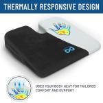 Everlasting Comfort Car Seat Cushion for Driving - Wedge Car Cushion for Office, Travel, Gaming Chair Memory Foam Driver Booster for Short People, Non-Slip, Washable Cover, Back & Sciatica Relief