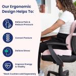 Coushy | Ergonomic Seat Cushion- Car Seat Cushion/Office Desk Accessories| Chair Cushions for Dining Chairs-Home Office Chairs- Supporting Other Sciatica Pain Relief Devices (Black, Standard)