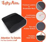 Lofty Aim Car Seat Cushion, Comfort Memory Foam Car Cushions for Driving - Sciatica & Lower Back Pain Relief, Driver Seat Pillow for Auto, Office Chair, Wheelchair - Black