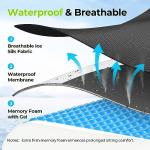 AUVON Gel Wheelchair Seat Cushion, Relieve Sciatica, Back, Coccyx, Pressure Sore and Ulcer Pain, Refreshing Ergonomic Chair Cushion with Waterproof Silk Fabric, Anti-Slip Cover