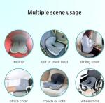 Kurbetts Back and Seat Cushion,Ergonomic Memory Foam L-Shaped Integrated Seat Cushions with Adjustable Strap,Ultra Breathable Non-Slip Design for Office Chair,Car,Wheelchair (Gray)