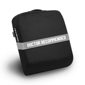 Mind Reader Air-Cloud Seat Cushion, Ergonomic Support for Posture, Pressure Relief, and Pain Reduction, Portable with Washable Cover, Memory Foam, Black