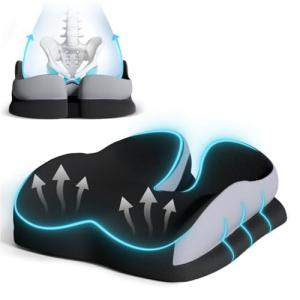 Seat Cushions for Office Chairs Wheelchair Cushion for Long Sitting Back Pain，Memory Foam Seat Car Computer Desk Chair Cushion，Coccyx Cushion for Tailbone Pain Relief Cushion Office Chair Butt Pillow