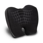 Mind Reader Air-Cloud Memory Foam Seat Cushion, Ergonomic Support for Lower Back, Coccyx, and Hip Pain Relief, Promotes Better Posture, Washable Cover, Black