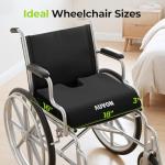 AUVON Gel Wheelchair Seat Cushion, Relieve Sciatica, Back, Coccyx, Pressure Sore and Ulcer Pain, Refreshing Ergonomic Chair Cushion with Waterproof Silk Fabric, Anti-Slip Cover