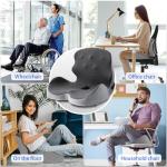 Pakanana Extra Thick & Large Office Chair Cushion,3.75 lbs Back and Seat Cushion for Tailbone Pain Relief,Raised Seat Cushion Edge and Thickened Lumbar Support,Suitable for Office and Home Seat