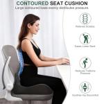 Desiontal Seat Cushion, Large Size Office Chair Cushion for Work Home Driving, Memory Foam Sciatica Pressure Relief, Office Chair Cushion for Wheelchair Car, Best Gifts for Senior Women Men
