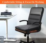 kingphenix Premium Car Seat Cushion, Memory Foam Driver Seat Cushion to Improve Driving View- Coccyx & Lower Back Pain Relief - Seat Cushion for Car, Truck, Office Chair (Leather Black)