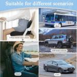 Mosxoed Seat Cushion for Truck Driver, Memory Foam Truck Seat Cushion with Adjustable Strap – Ergonomic Back Support & Sciatica Relief for Long Drives, Semi Truck Accessories, Dark Gray