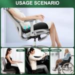 Desiontal Seat Cushion, Large Size Office Chair Cushion for Work Home Driving, Memory Foam Sciatica Pressure Relief, Office Chair Cushion for Wheelchair Car, Best Gifts for Senior Women Men