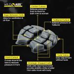 Wild Ass Smart Classic- Motorcycle Air Gel Seat Cushion, Ergonomic Air-Adjusting Pad with Straps, Universal Fit for Ultimate Comfort & Relief, Cool Flow Motorcycle Accessory for Long Rides – Black