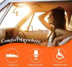 kingphenix Premium Car Seat Cushion, Memory Foam Driver Seat Cushion to Improve Driving View- Coccyx & Lower Back Pain Relief - Seat Cushion for Car, Truck, Office Chair (Leather Black)