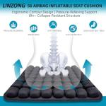 LinZong Travel Cushion Airplane Seat,Plane Seat Cushion for Long Flights,Portable Inflatable Seat Cushion for Air Travel,Office,Car and Wheelchair,Comes with Air Pump and Storage Bag
