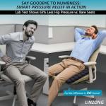 LinZong Travel Cushion Airplane Seat,Plane Seat Cushion for Long Flights,Portable Inflatable Seat Cushion for Air Travel,Office,Car and Wheelchair,Comes with Air Pump and Storage Bag