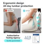 BKT Seat Cushion Chair Ergonomic Office Chair Cushions Lumbar Support for Seat Pillow Ideal for Students Office Workers Nursing Mothers Long Sitting Outdoor Fishing Floor (Grey)