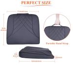 kingphenix Premium Car Seat Cushion, Memory Foam Driver Seat Cushion to Improve Driving View- Coccyx & Lower Back Pain Relief - Seat Cushion for Car, Truck, Office Chair (Leather Black)