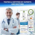 Healthfix® Orthopedic Seat Cushion – Ergonomic Memory Foam Coccyx Cushion with Washable Breathable Cover & Non-Slip Base – Tailbone & Sciatica Pain Relief Pillow for Office Chair (Medium)