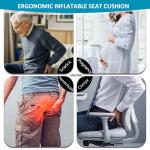 LinZong Travel Cushion Airplane Seat,Plane Seat Cushion for Long Flights,Portable Inflatable Seat Cushion for Air Travel,Office,Car and Wheelchair,Comes with Air Pump and Storage Bag