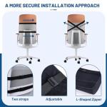 QUTOOL Orthopedic Seat Cushion and Lumbar Support Pillow for Office Chair & Car, Memory Foam with Washable Cover Ergonomic Desk Chair Cushion for Tailbone, Lower Back Pain, Sciatica Relief