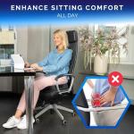 Healthfix® Orthopedic Seat Cushion – Ergonomic Memory Foam Coccyx Cushion with Washable Breathable Cover & Non-Slip Base – Tailbone & Sciatica Pain Relief Pillow for Office Chair (Medium)
