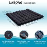 LinZong Travel Cushion Airplane Seat,Plane Seat Cushion for Long Flights,Portable Inflatable Seat Cushion for Air Travel,Office,Car and Wheelchair,Comes with Air Pump and Storage Bag