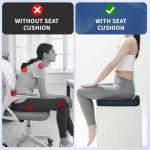 QUTOOL Orthopedic Seat Cushion and Lumbar Support Pillow for Office Chair & Car, Memory Foam with Washable Cover Ergonomic Desk Chair Cushion for Tailbone, Lower Back Pain, Sciatica Relief