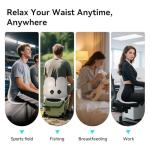 BKT Seat Cushion Chair Ergonomic Office Chair Cushions Lumbar Support for Seat Pillow Ideal for Students Office Workers Nursing Mothers Long Sitting Outdoor Fishing Floor (Grey)