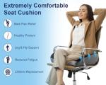 Premium Orthopedic Seat Cushion,X Large Breathable Office Chair Cushion - Enhanced Hip & Tailbone Support,Pressure Relief Sciatica & Leg Relief Let 8+ Hour Sitting Comfort, for Office/Game/Wheelchair