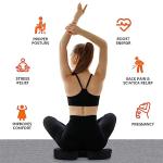 Amazon Basics Comfortable Seat Cushion for Office Chairs, Gel Enhanced Memory Foam, Black