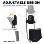 Terapaton Garden Kneeler Seat, Adjustable Height & Angle, Gardening Stool with Thick Kneeling Pad & Seat Cushion, Ergonomic Joint Protection for Gardeners (Black)