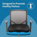 Kensington Seat Cushion for Office, Desk Chair Cushion, Car Seat Cushion, Pain Relief Memory Foam Seat Rest, Computer Chair Pad, Ergonomic Office Chair Cushion, Chair Pillow, Black K55805WW 410x470x72