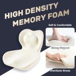 Coverado Car Seat Cushion and Lumbar Support Pillow One Piece, Memory Foam Ergonomic Back Support Driving Seat Cushion for Back Pain, Non-Slip Washable Cushion for Car, Driver, Office