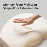 Kensington Seat Cushion for Office, Desk Chair Cushion, Car Seat Cushion, Pain Relief Memory Foam Seat Rest, Computer Chair Pad, Ergonomic Office Chair Cushion, Chair Pillow, Black K55805WW 410x470x72