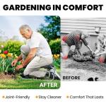 Terapaton Garden Kneeler Seat, Adjustable Height & Angle, Gardening Stool with Thick Kneeling Pad & Seat Cushion, Ergonomic Joint Protection for Gardeners (Black)