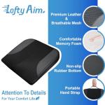 Lofty Aim Car Seat Cushion, Comfortable Memory Foam Seat Pillow for Driving, Sciatica-Back Pain Relief, Cushion for Car-Truck, Office, Wheelchair - Black