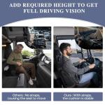 Mosxoed Memory Foam Seat Cushion for Sciatica & Back Pain Relief - Ergonomic Chair Pad with Adjustable Strap & Supportive Comfort Cover, Non-Slip for Car, Truck, Office Chair - Dark Gray