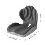 Premium Memory Foam L-Shaped Seat Cushion, Ergonomic Seat Cushion with Lumbar Support, Back & Seat Support for Office Chair, Car, Wheelchair, Tailbone & Sciatica Pain Relief, Coccyx Comfort (Black)