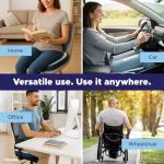 COOL GEL Memory Foam Seat Cushion, Gel Cooling Memory Foam, Office Chair Cushion for Tailbone, Sciatica & Back Pain Relief - Ergonomic U-Shaped with Non-Slip Base and Washable Cover