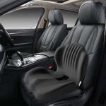 Premium Memory Foam L-Shaped Seat Cushion, Ergonomic Seat Cushion with Lumbar Support, Back & Seat Support for Office Chair, Car, Wheelchair, Tailbone & Sciatica Pain Relief, Coccyx Comfort (Black)