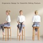 ZZ-WELL Seat Cushions for Office Chairs - Patented Extra Large Seat Cushion 21.2" W x 16.5" L - Memory Foam Seat Cushion for Tailbone Pain Relief, Sitting Pressure Relief (Light Grey)