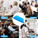 Hvllyan Gel Seat Cushion for Long Sitting (Thick & Extra Large), Gel Cushion for Wheelchair Soft, Chair Cushion, Car Seat Cushion Breathable, for Office Chair for Hip Pain