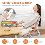 Heated Seat Cushion for Office Chair with Lumbar Support, Extra Large Heated Chair Pad for Pain Relief, Auto Shut Off, 3 Heating Levels, Chair Warmer for Full Back, Waist, Hip, Thigh, Home Use, Grey