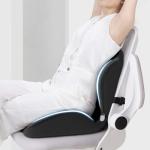 Premium Memory Foam L-Shaped Seat Cushion, Ergonomic Seat Cushion with Lumbar Support, Back & Seat Support for Office Chair, Car, Wheelchair, Tailbone & Sciatica Pain Relief, Coccyx Comfort (Black)