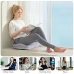 ZZ-WELL Seat Cushions for Office Chairs - Patented Extra Large Seat Cushion 21.2" W x 16.5" L - Memory Foam Seat Cushion for Tailbone Pain Relief, Sitting Pressure Relief (Light Grey)