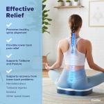 COOL GEL Memory Foam Seat Cushion, Gel Cooling Memory Foam, Office Chair Cushion for Tailbone, Sciatica & Back Pain Relief - Ergonomic U-Shaped with Non-Slip Base and Washable Cover