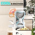 CASASIO Office Desk Chair with Ergonomic Lumbar Support, Extra-Thick Seat Cushion, Flip-up Arms, Breathable Mesh Back, Computer Task Chair for Home Office