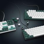 Womier Touches PBT Blanches/Vertes pour Clavier MX