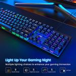 Ultra-Slim RGB Mechanical Gaming Keyboard: Blue Switch