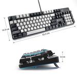 Merdia Gaming Keyboard with Blue Switch and White LED