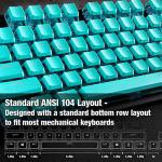 GunMjo Teal Crystal Pudding Keycaps for Gaming